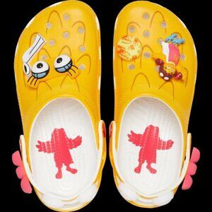 MCDONALD’S X CROCS CLASSIC CLOG Yellow Birdie Adult Unisex W 10 / M 8- NEW